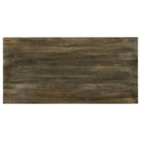 Roman - Rectangular Double V Leg Dining Table - Brown