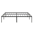 Heavy Duty Queen Size Bed Frame With Quiet Support - Black by HouseOfZazla