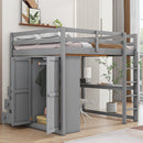 Loft Bed With Built In Wardrobe, Shelves And Drawers by Unique Piece Furniture