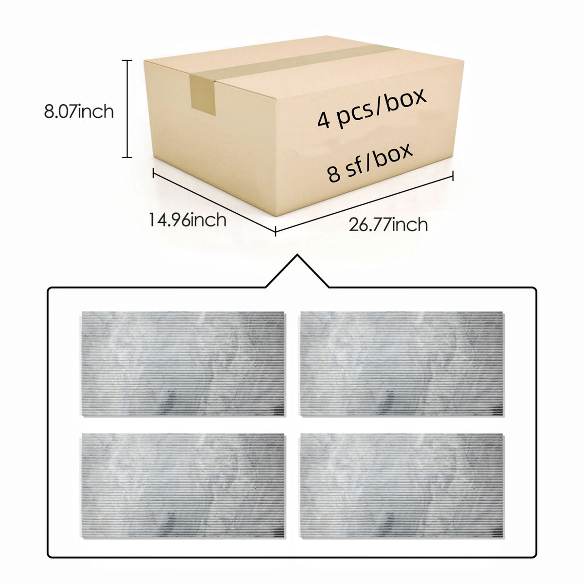 Textured Finished, 3D Tiles For Wall Decoration (Set of 4), photo 23 of 33