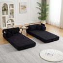 Convertible Sleeper Sofa Bed With Cylindrical Pillow by HouseOfZazla