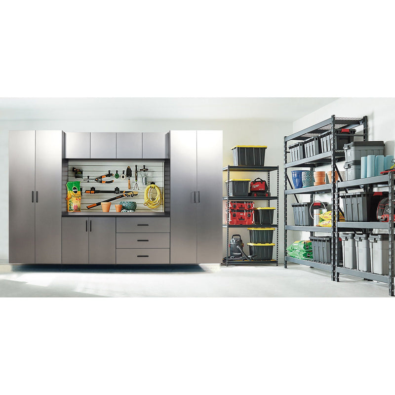 Astro Series - Wall Storage Cabinet With Soft Closing Drawers - Metallic Gray, photo 10 of 11