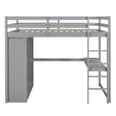 Loft Bed With Built In Wardrobe, Shelves And Drawers by HouseOfZazla