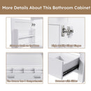 42" Bathroom Vanity Base With Doors And Drawer - White