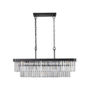 Rectangular Crystal Chandelier Adjustable