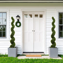 Outdoor uv resistant plastic boxwood topiary bonsai artificial spiral tree plant 180cm 2pcs/set
