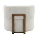 Darius - Accent Chair With Pillow - Beige Boucle