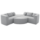 Boneless - Couch Modular Sectional Sofa With Deep Seating And Curved Design by HouseOfZazla