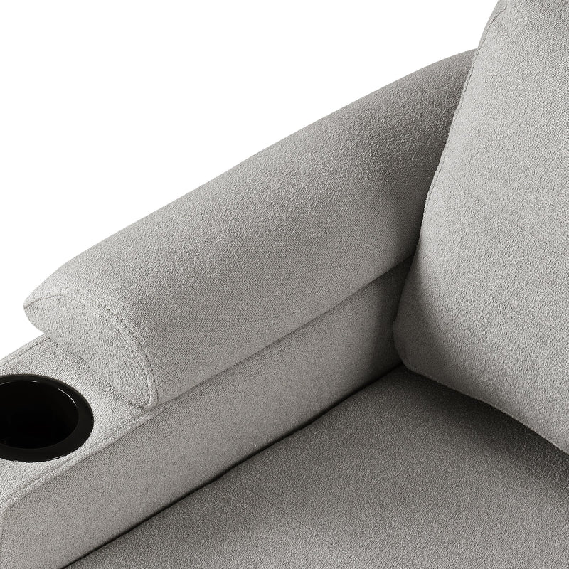 87.4" L-shape Sofa Bed Pull-out Sleeper Sofa with Wheels, USB Ports, Power Sockets for Living Room, Grey