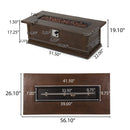 Transitional Rectangular Outdoor Propane Fire Pit With 50,000 BTU by HouseOfZazla