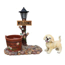 Labrador Puppy Solar Planter Garden Statue by HouseOfZazla