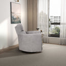 Lawson - Swivel Glider Suede Recliner Chair - Latte by HouseOfZazla