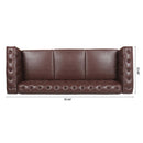 83.66 Inch Width Traditional Square Arm removable cushion 3 seater Sofa