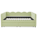 Gingham Daybed With USB Charging Port, Wave-Shaped Design by HouseOfZazla