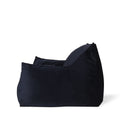 Allea - Velveteen Bean Bag Chair With Armrests - Midnight Blue by HouseOfZazla