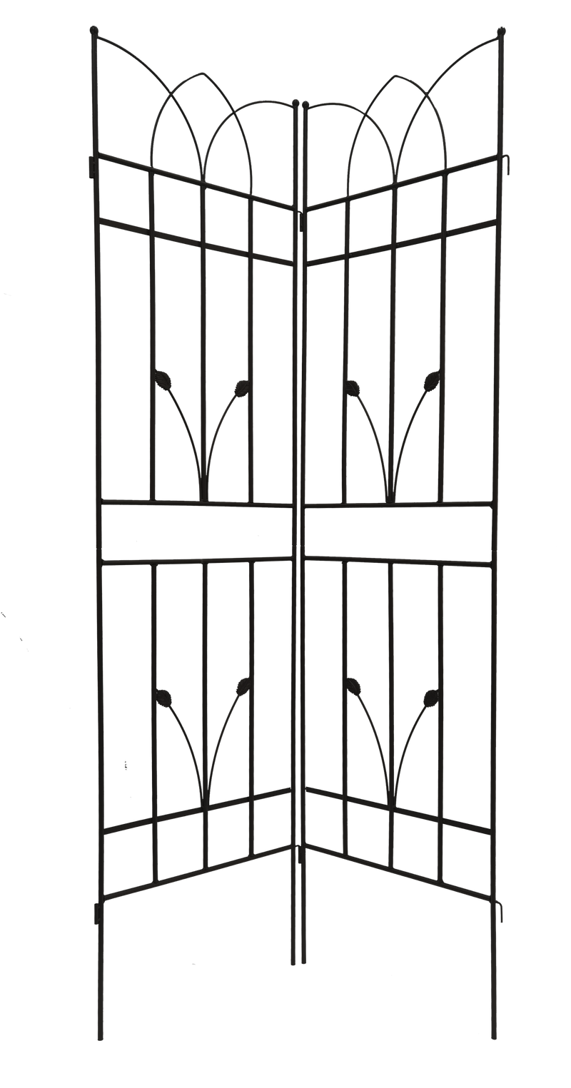 4 Pack Metal Garden Trellis 71" x 17.7" Rustproof Trellis for Climbing Plants Outdoor Flower Support Black