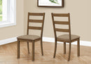 Dining Chair, Side, Upholstered For Dining Room, Transitional (Set of 2) - Beige by HouseOfZazla