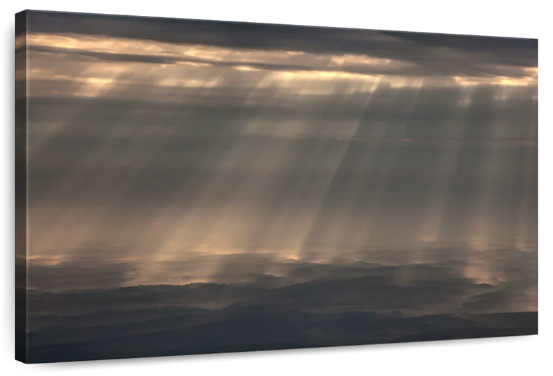 Sunrays And Cloudy Sky Wall Art