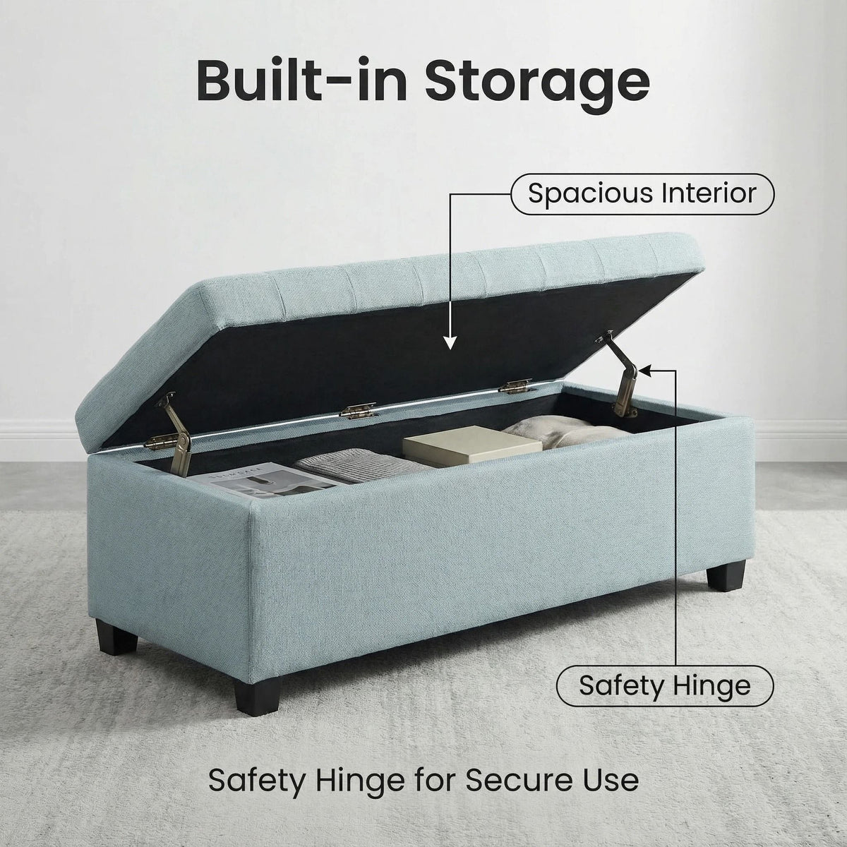Elegant Tufted Storage Ottoman Bench, photo 14 of 18