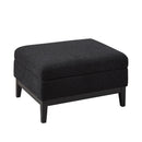 Upholstered Storage Ottoman With Reversible Lid Coffee Table With Rubberwood Legs by HouseOfZazla