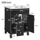 Bathroom Vanity With Sink, Compact Cabinet & 2 Drawers And Adjustable Shelf by Unique Piece Furniture