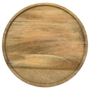 Pedestal Accent Table With Eco Friendly Base And Round Lipped Top - Brown