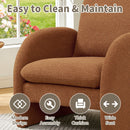 Modern Sherpa Upholstered Accent Chair, Comfortable Living Room Armchair, Lounge Chair For Bedroom, And Office by HouseOfZazla