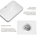 Undermount Bathroom Sink, Vessel Basin For Vanity Countertop - Milk White / Black by HouseOfZazla