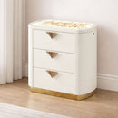La Pierre - 3 Drawer Nightstand - Beige by HouseOfZazla