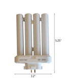 18 Watt Full Spectrum CFL Replacement Bulb (4 pin, G24Q base) by VisionMax
