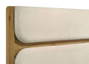 Bennett 62-inch Eastern King Upholstered Panel Bed Cream and Light Oak
