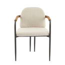 Modern Dining Chair Set With Durable Iron Frame And Comfortable Fabric Upholstery