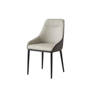 Modern Dining Chair Set Upholstered Seats Steel Metal Legs 2 Tone Contemporary Kitchen Living Room Furniture (Set of 2) - Black / Gray by HouseOfZazla
