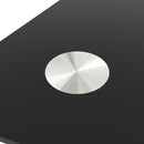 5 Pieces Dining Table Set for 4, Kitchen Room Tempered Glass Dining Table, 4 Faux Leather Chairs, Black