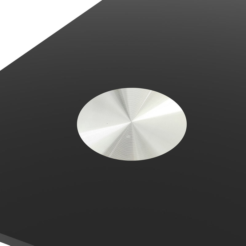 5 Pieces Dining Table Set for 4, Kitchen Room Tempered Glass Dining Table, 4 Faux Leather Chairs, Black