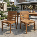 Outdoor Acacia Wood Dining Chair (Set of 2) by HouseOfZazla