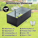 2-Pack 6x3x2 FT Galvanized Metal Raised Garden Beds by HouseOfZazla