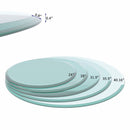 30" Round Tempered Glass Table Top Clear Glass 2 / 5" Thick Beveled Polished Edge - Transparent by HouseOfZazla