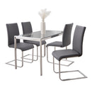 Fuji Foster - Contemporary Dining Set l, Glass 5 Piece by HouseOfZazla