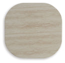 Kimora - Square End Table - Beige / Dark Brown