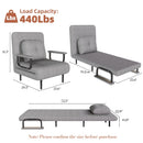 3 In 1 Convertible Folding Sofa Bed With Adjustable Backrest And Pillow by Unique Piece Furniture