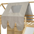 Loft Bed With House Shaped Frame And Tent by HouseOfZazla