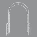 Metal Garden Arch W55'' x H94.5'' - Cream White Outdoor Arbor by HouseOfZazla