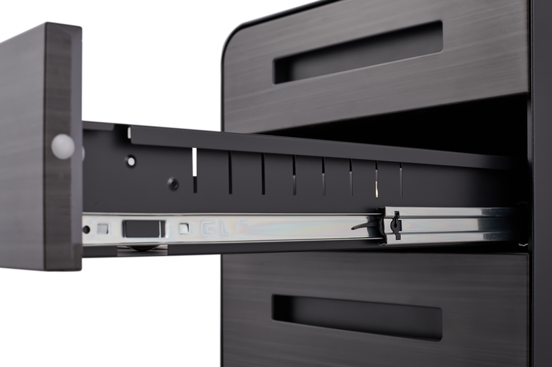 3 Drawer Mobile File Cabinet Under Desk Office,Simple Style Versatile Storage Cabinet for Legal/Letter/A4 Files, 5 Wheel Design Anti-Tilting Cold Rolled Steel Waterproof Moisture-Proof Black