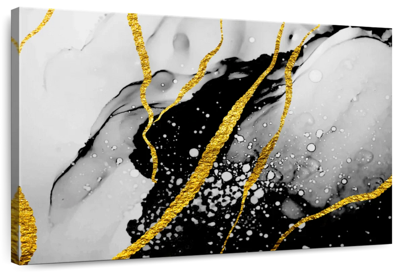 Gold Foil Abstract Wall Art