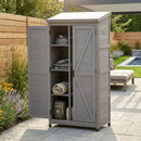 Outdoor Storage Shed With Vertical Tool Cabinet For Backyard by HouseOfZazla