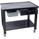 Transmission Teardown Work Station 1 / 2 Ton Capacity Sloping Drain Table Locking Drawer Removable Drain Basin Full-Width Lower Shelf Four 4" Caster Wheels by HouseOfZazla