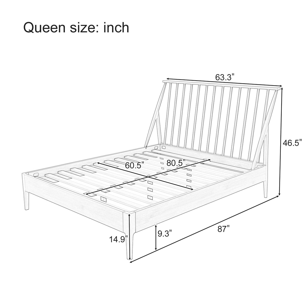 Bohemian Platform Bed With Tall Headboard, photo 24 of 28