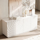 Buffet Cabinet with Storage - Modern 4-Door Sideboard