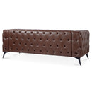 Square Arm Removable Cushion 3 Seater Sofa by Unique Piece Furniture